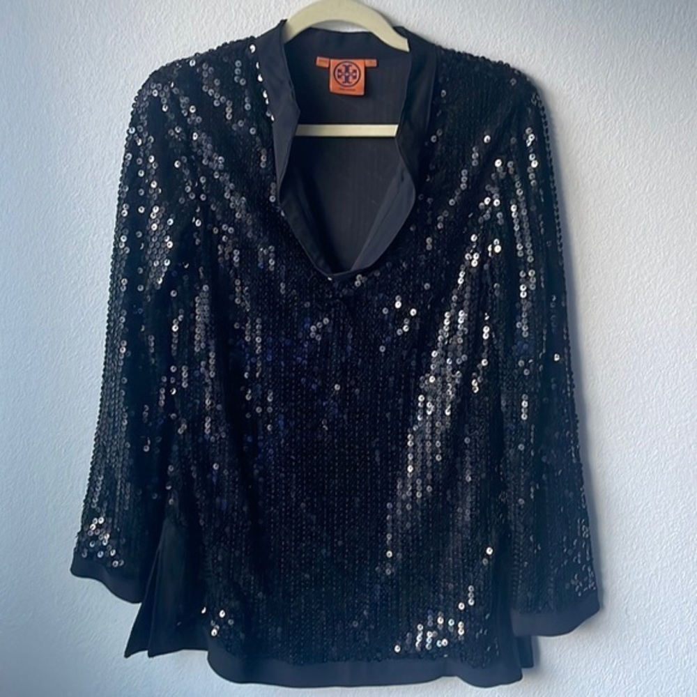 Tory Burch top blouse size 4 Sequin top